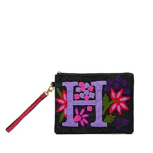 H Personalized Initial Embellished Wristlet PouchWishlistadd to Bag